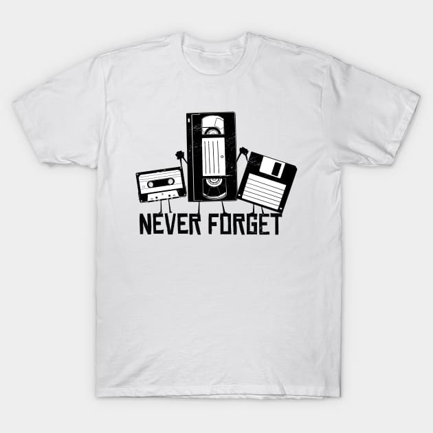 Never Forget Retro Vintage Cassette Tape T-Shirt by nmcreations